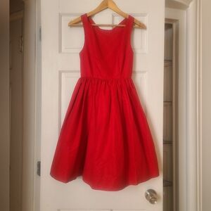 Kate Spade Tanner Sleeveless Red Bow Back Dress, retail $448